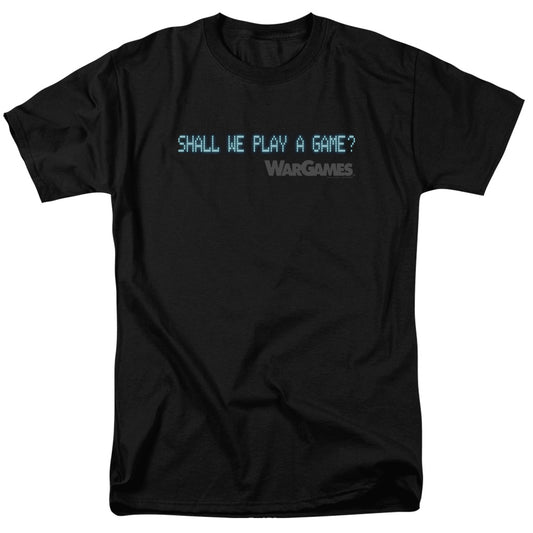 WarGames Shall We Mens T Shirt Black