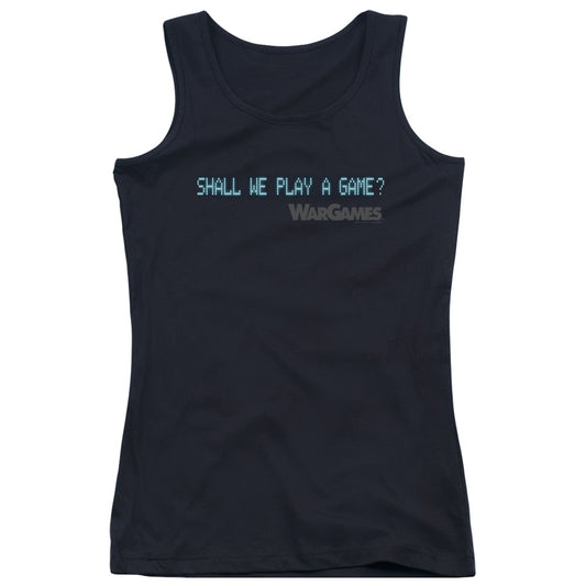 Wargames Shall We Womens Tank Top Shirt Black