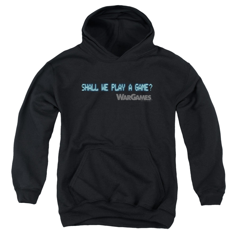 Wargames Shall We Kids Youth Hoodie Black