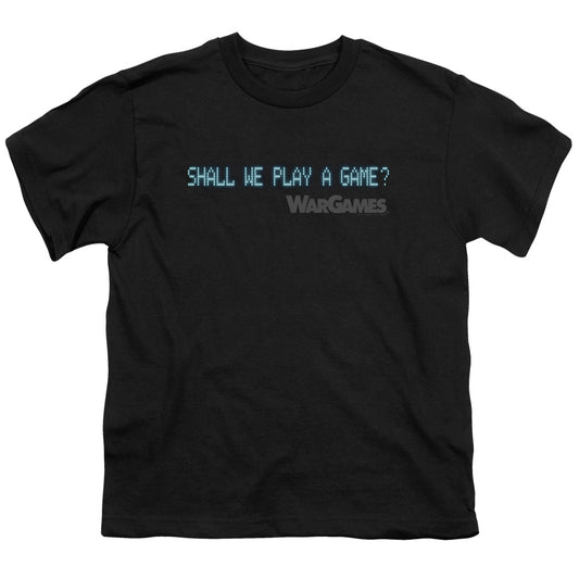 Wargames Shall We Kids Youth T Shirt Black