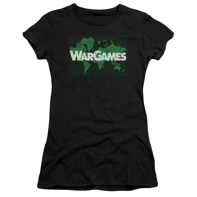 Wargames Game Board Junior Sheer Cap Sleeve Womens T Shirt Black