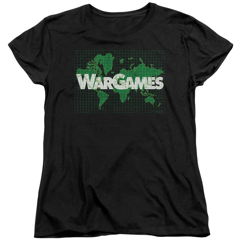 Wargames Game Board Womens T Shirt Black