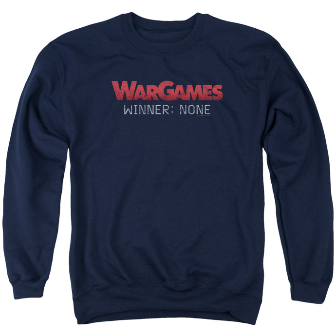 Wargames No Winners Mens Crewneck Sweatshirt Navy Blue