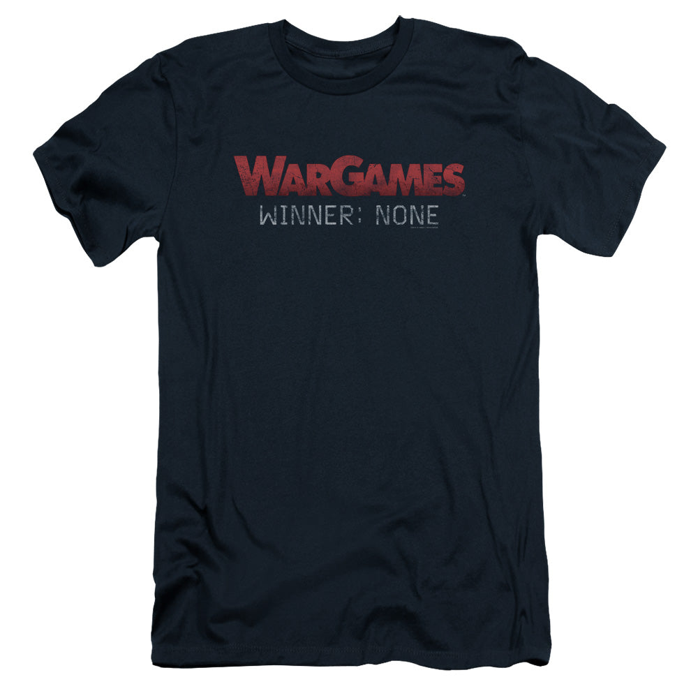 Wargames No Winners Slim Fit Mens T Shirt Navy Blue