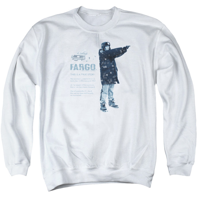 Fargo This Is A True Story Mens Crewneck Sweatshirt White