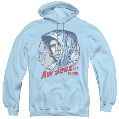 Fargo Aw Jeez Mens Hoodie Light Blue