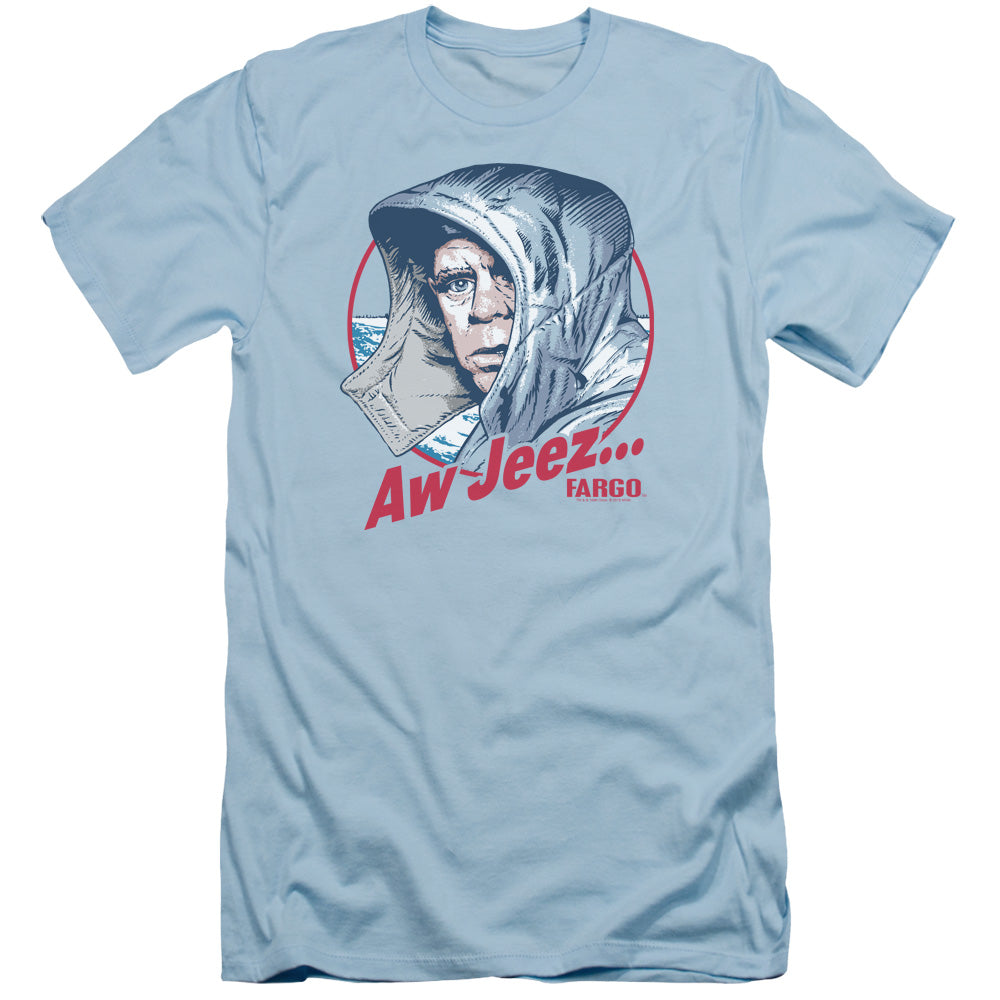 Fargo Aw Jeez Slim Fit Mens T Shirt Light Blue