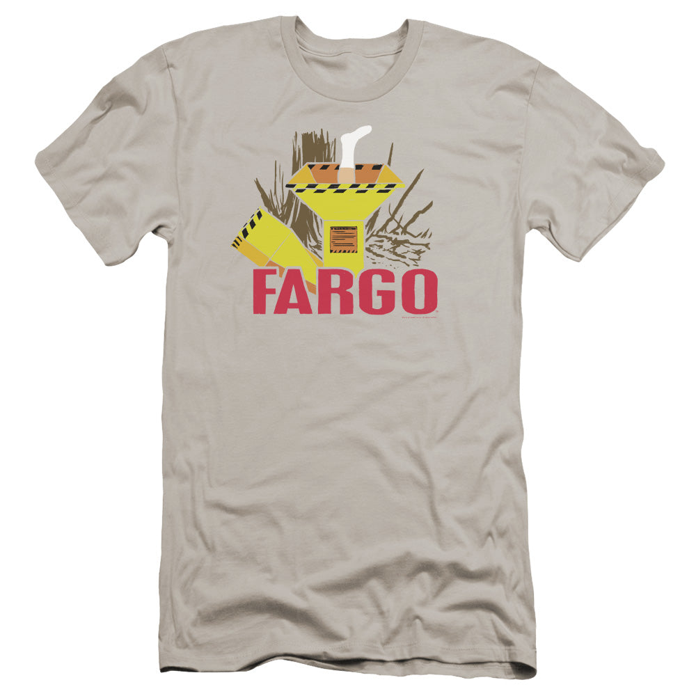 Fargo Woodchipper Premium Bella Canvas Slim Fit Mens T Shirt Silver