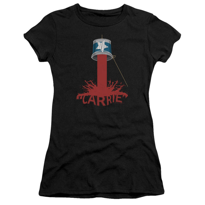 Carrie Bucket Of Blood Junior Sheer Cap Sleeve Womens T Shirt Black