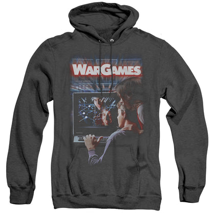 Wargames Poster Mens Heather Hoodie Black Officially Licensed