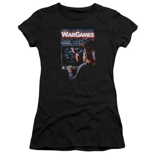 Wargames Poster Junior Sheer Cap Sleeve Womens T Shirt Black