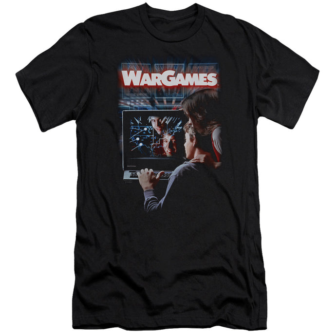 Wargames Poster Premium Bella Canvas Slim Fit Mens T Shirt Black