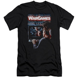 Wargames Poster Slim Fit Mens T Shirt Black