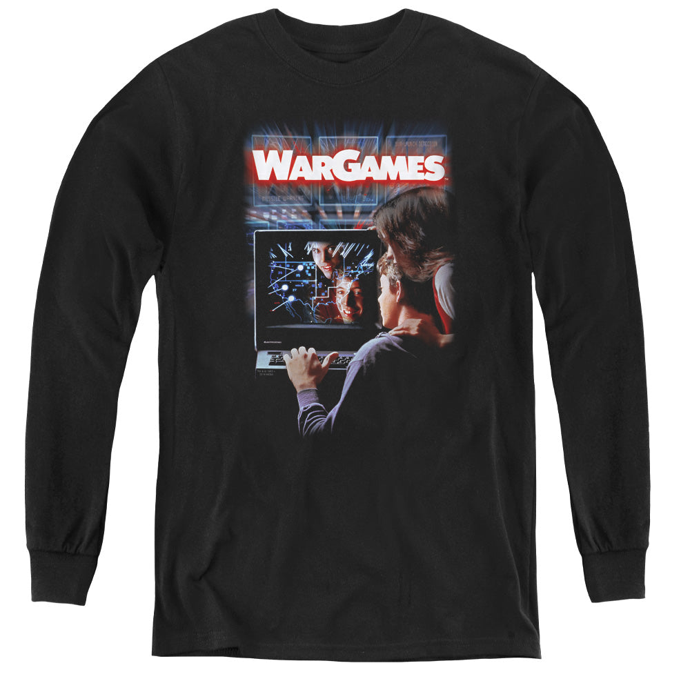 WarGames Poster Long Sleeve Kids Youth T Shirt Black