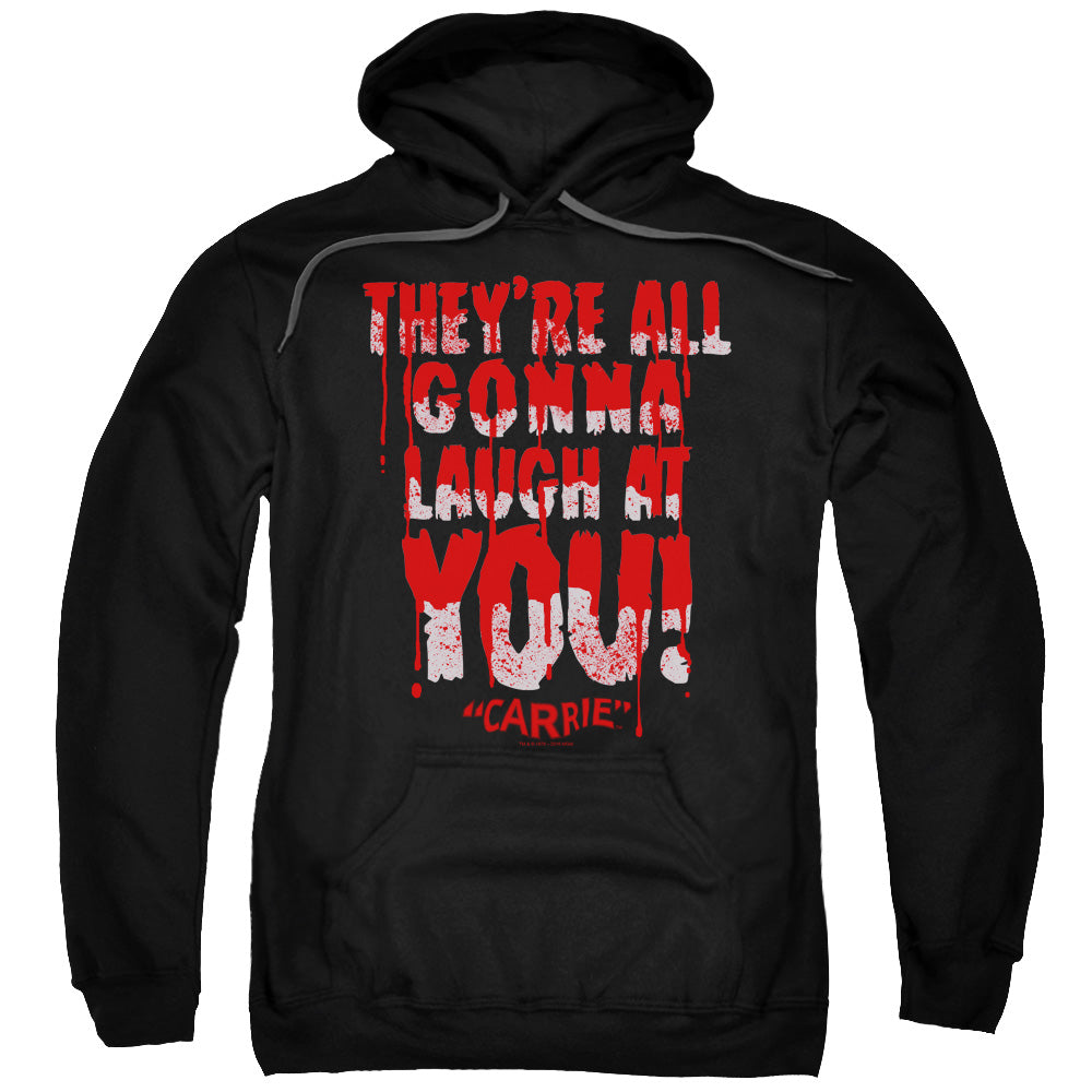 Carrie Laugh At You Mens Hoodie Black