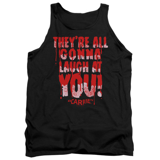 Carrie Laugh At You Mens Tank Top Shirt Black