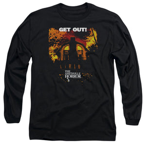 Amityville Horror Get Out Mens Long Sleeve Shirt Black