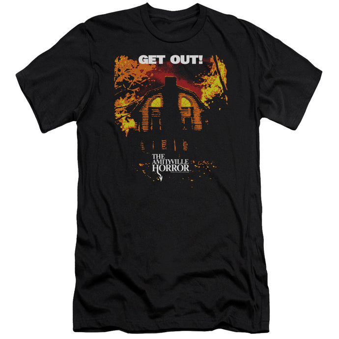 Amityville Horror Get Out Slim Fit Mens T Shirt Black