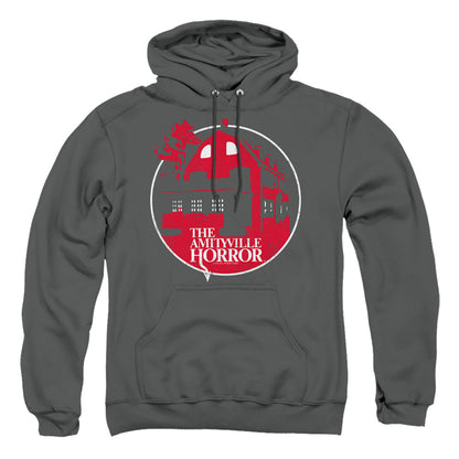 Amityville Horror Red House Mens Hoodie Charcoal Officially Licensed