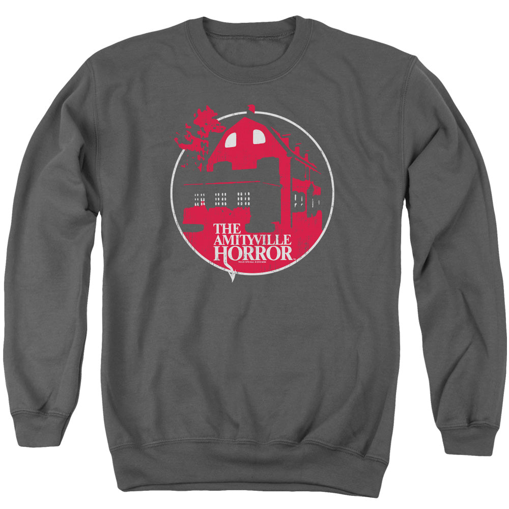 Amityville Horror Red House Mens Crewneck Sweatshirt Charcoal