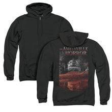 Load image into Gallery viewer, Amityville Horror Cold Blood Back Print Zipper Mens Hoodie Black