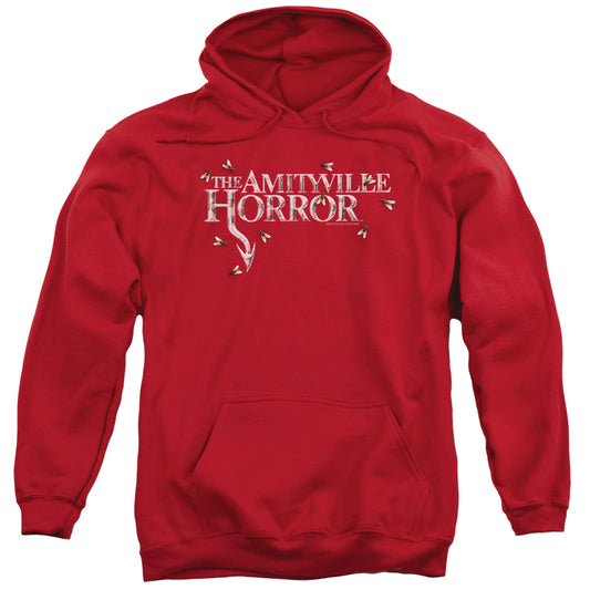 Amityville Horror Flies Mens Hoodie Red