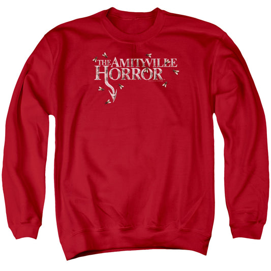 Amityville Horror Flies Mens Crewneck Sweatshirt Red