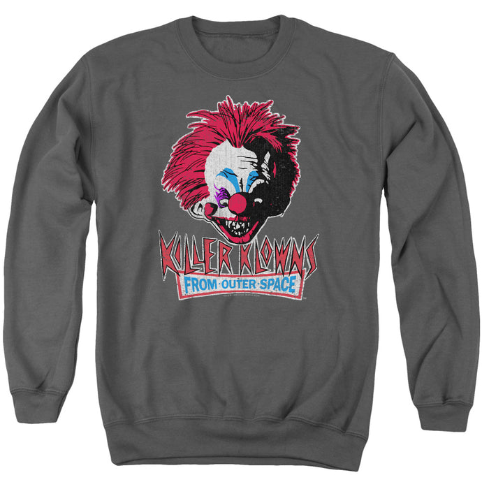 Killer Klowns From Outer Space Rough Clown Mens Crewneck Sweatshirt Charcoal