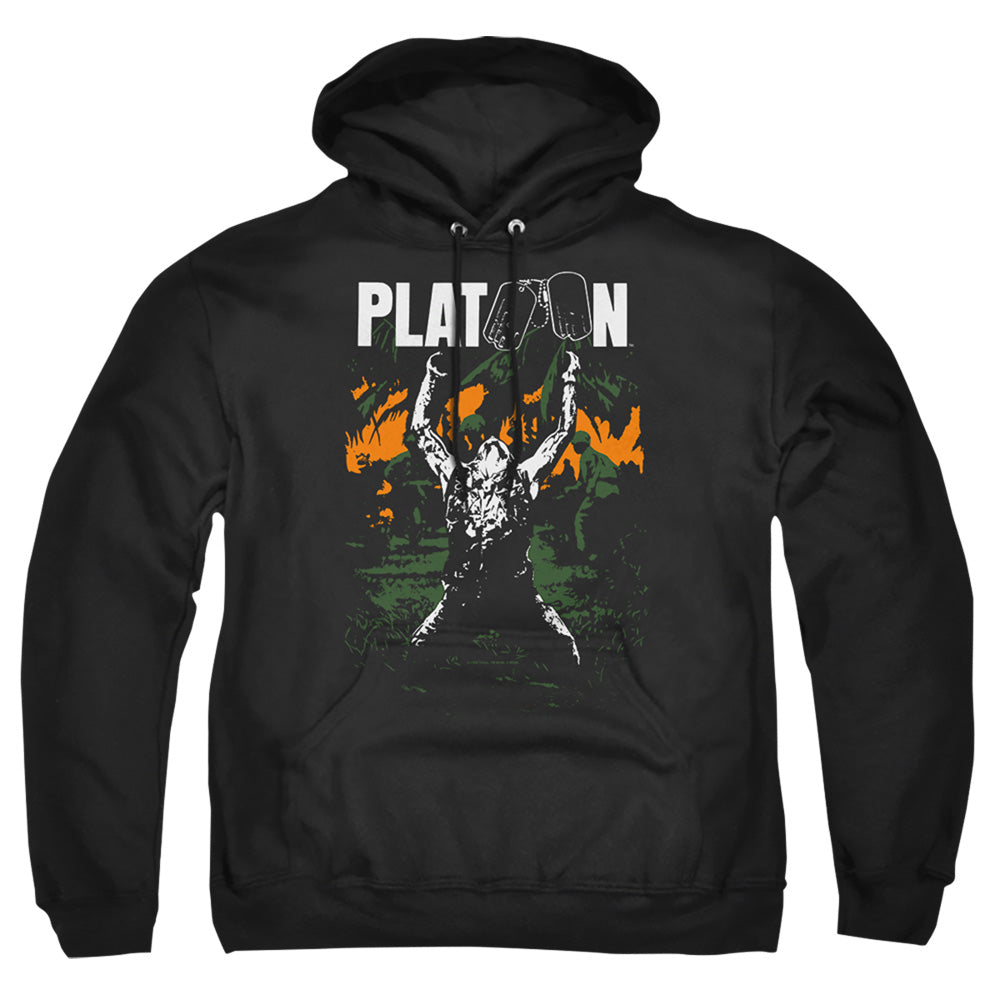 Platoon Graphic Mens Hoodie Black Officially Licensed