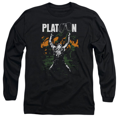 Platoon Graphic Mens Long Sleeve Shirt Black