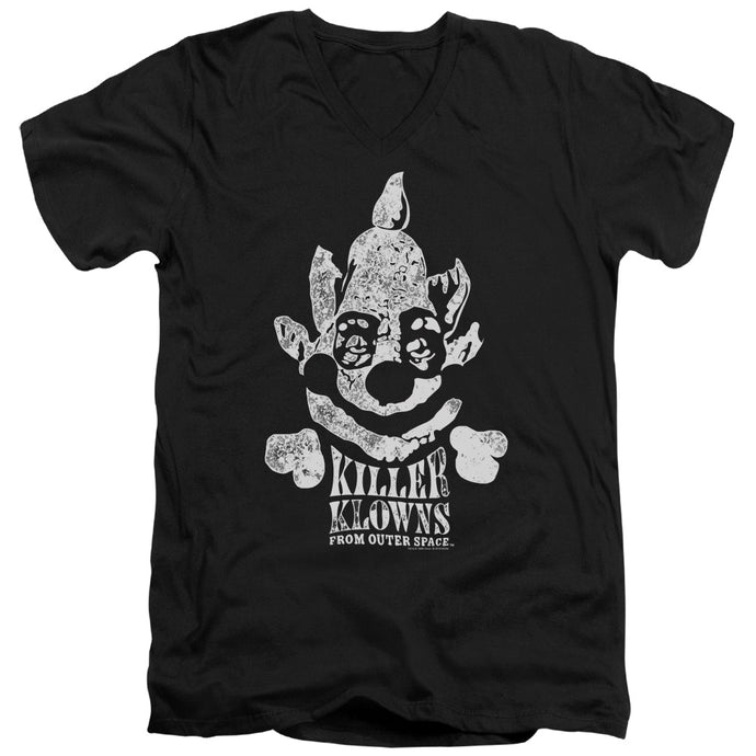Killer Klowns From Outer Space Kreepy Mens Slim Fit V-Neck T Shirt Black
