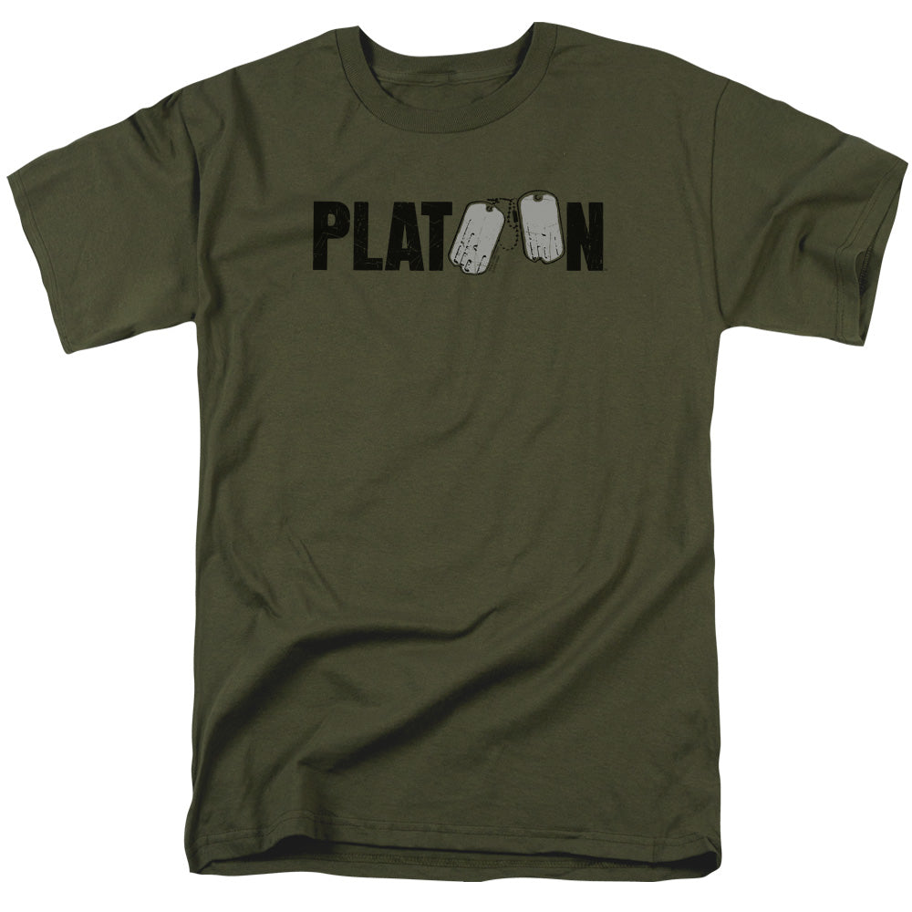 Platoon Logo Mens T Shirt Military Green