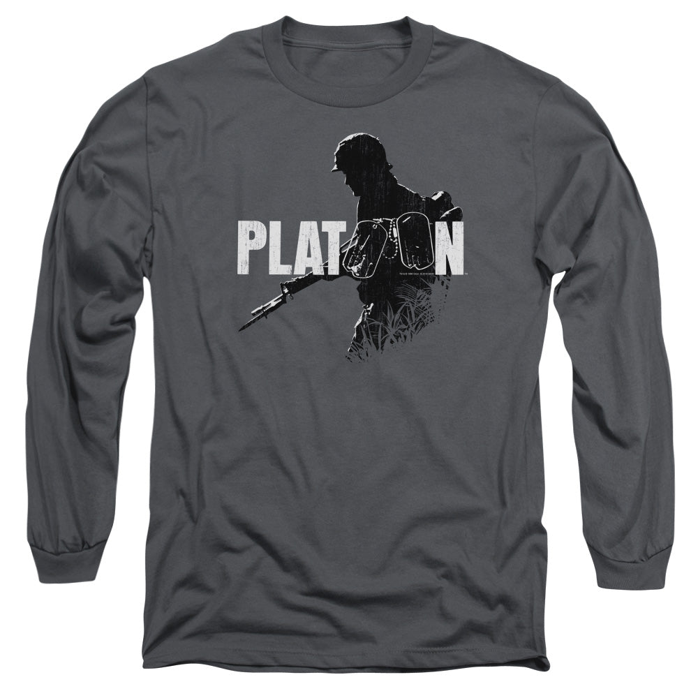 Platoon Shadow Of War Mens Long Sleeve Shirt Charcoal