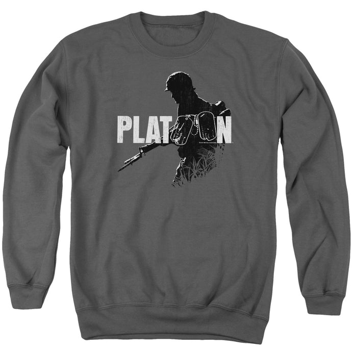 Platoon Shadow Of War Mens Crewneck Sweatshirt Charcoal