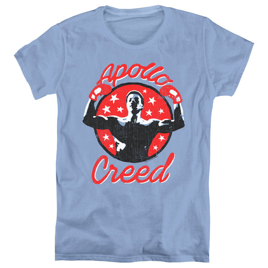 Rocky Apollo Star Womens T Shirt Carolina Blue