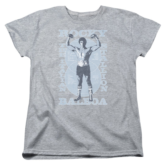 Rocky Gun Show Womens T Shirt Athletic Heather