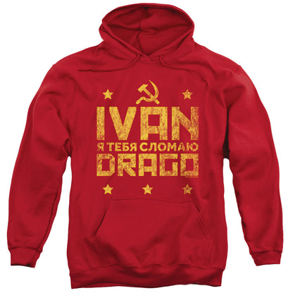 Rocky IV Drago Break Mens Hoodie Red
