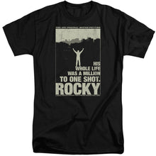 Load image into Gallery viewer, Rocky Silhouette Mens Tall T Shirt Black