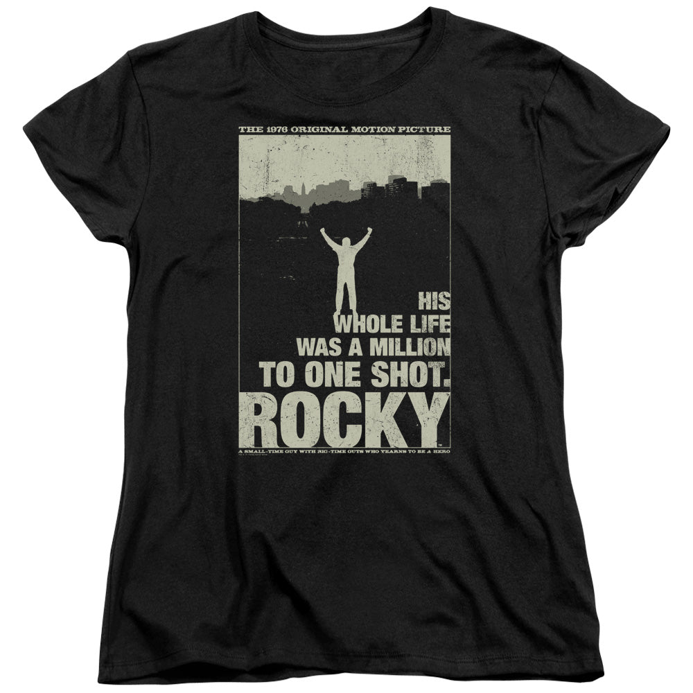 Rocky Silhouette Womens T Shirt Black