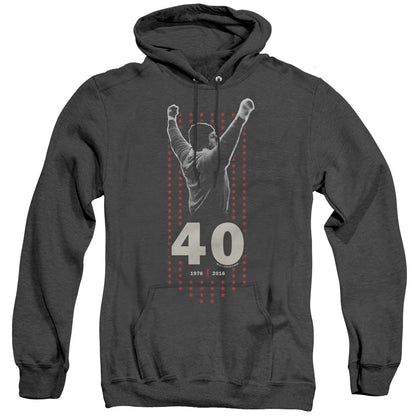 Rocky Stars Mens Heather Hoodie Black Officially Licensed