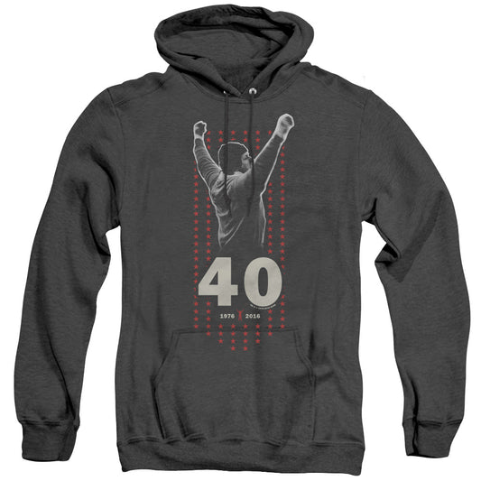 Rocky Stars Mens Heather Hoodie Black Officially Licensed