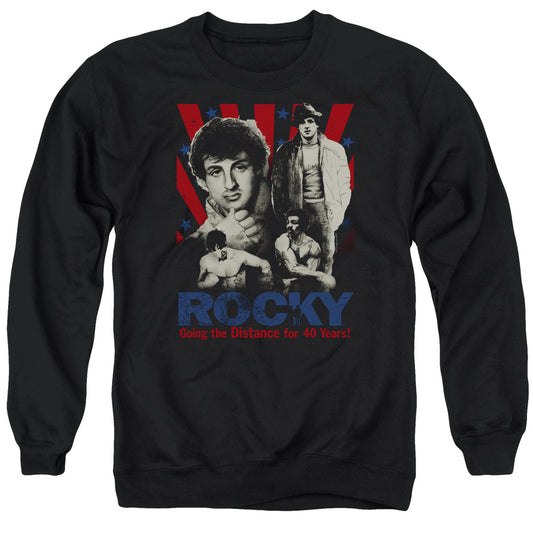 Rocky Going The Distance Mens Crewneck Sweatshirt Black