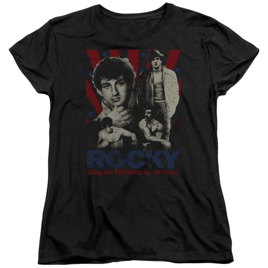 Rocky Going The Distance Womens T Shirt Black