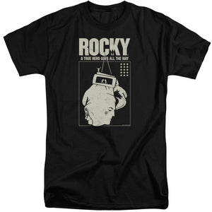 Rocky The Hero Mens Tall T Shirt Black