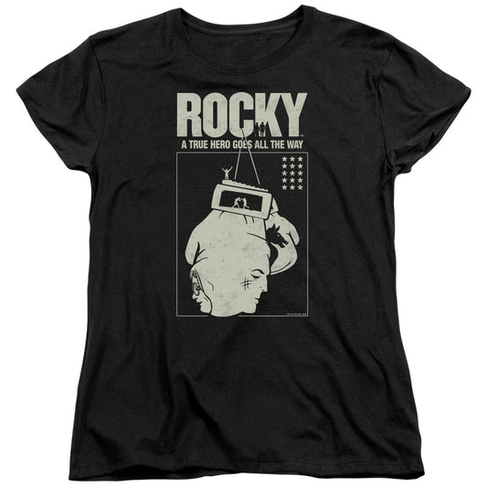 Rocky The Hero Womens T Shirt Black