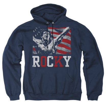 Rocky Flag Champion Mens Hoodie Navy Officially Licensed