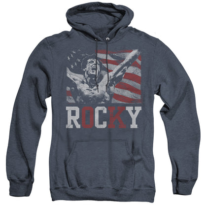 Rocky Flag Champion Mens Heather Hoodie Navy Officially Licensed