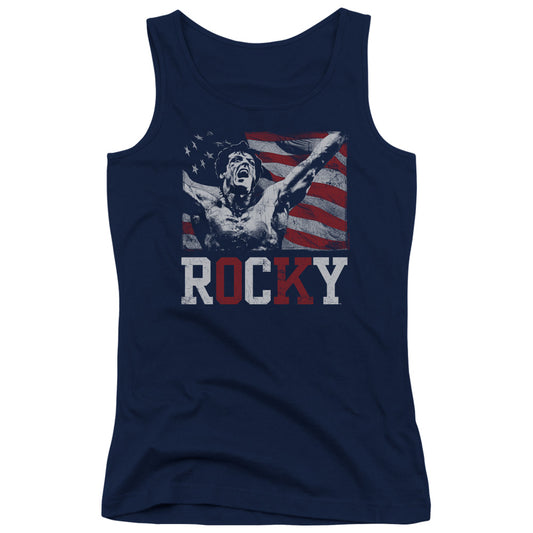 Rocky Flag Champion Womens Tank Top Shirt Navy Blue