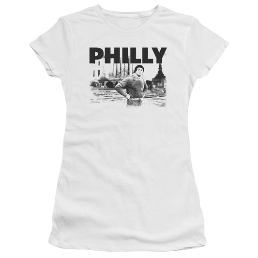 Rocky Philly Junior Sheer Cap Sleeve Womens T Shirt White