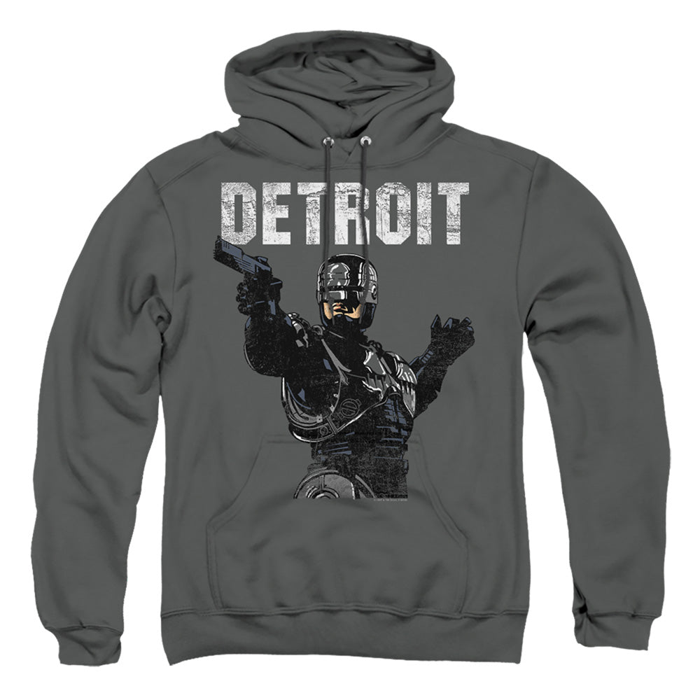 Robocop Detroit Mens Hoodie Charcoal Officially Licensed